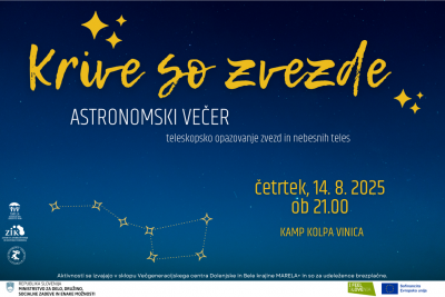 "Krive so zvezde", astronomski večer v Vinici