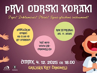 Razpis Prvi odrski koraki 2025