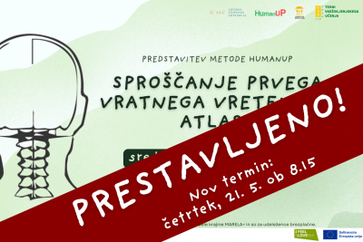 PRESTAVLJENO: Predavanje Sproščanje prvega vratnega vretenca – atlasa z metodo HumanUP
