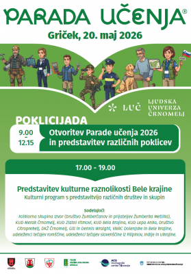 Parada učenja 2026 - Poklicijada in kulturna raznolikost Bele krajine