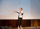 Lucija Zemljič (OŠ Jožeta Hudalesa Jurovski Dol) je deklamirala svojo pesem Beži!