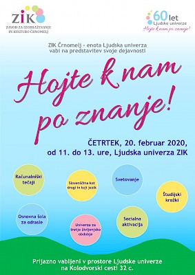 Hojte k nam po znanje