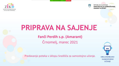 Uspešno izvedeno predavanje Priprava na sajenje