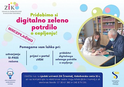 Pridobimo si digitalno zeleno potrdilo o cepljenju!