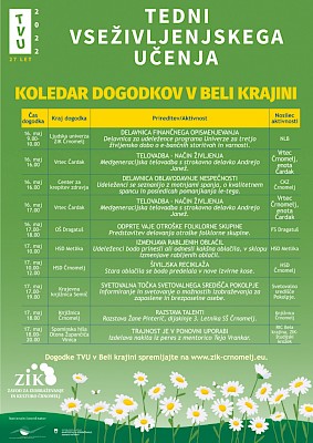 TVU 2022 - Koledar dogodkov drugega tedna