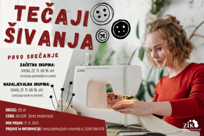 Tečaji šivanja - začetni in nadaljevalni
